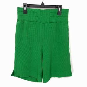 Cotton Citizen NEW Women's Waffle Weave Shorts Sz XS Bright Green Cotton Stretch